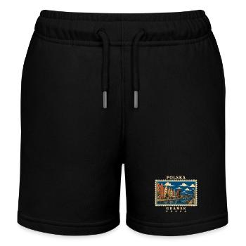 Polen Gdańsk Vintage Reisemarke - Kinder Organic Joggingshorts Mini Bolter von Stanley/Stella - Schwarz - Vorne