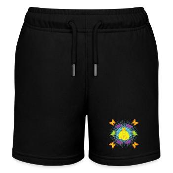 Kattguden! - Kids Organic Sweat Shorts by Stanley/Stella - black - Front