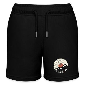 Mountain Sound Grafik - Kinder Organic Joggingshorts Mini Bolter von Stanley/Stella - Schwarz - Vorne
