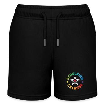 Schulkind 2026 1. Klasse Einschulung Schulanfang - Kinder Organic Joggingshorts Mini Bolter von Stanley/Stella - Schwarz - Vorne