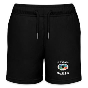 GIS Spatial Join Map Data Analysis - Kids Organic Sweat Shorts by Stanley/Stella - black - Front