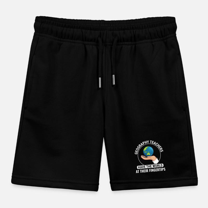 GIS Hand Globe World Spatial Data Geography Kids Organic Sweat Shorts by Stanley/Stella