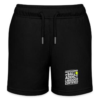 Ball Addict Labrador zertifizierter lustiger Hund - Kinder Organic Joggingshorts Mini Bolter von Stanley/Stella - Schwarz - Vorne