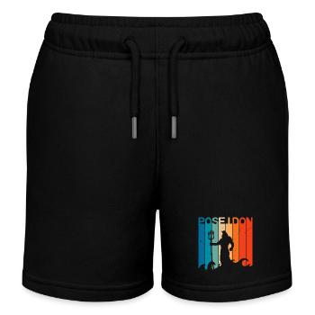 poseidon Zitat Grafik Bestseller - Kinder Organic Joggingshorts Mini Bolter von Stanley/Stella - Schwarz - Vorne