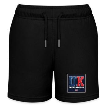 UK - Kids Organic Sweat Shorts by Stanley/Stella - black - Front