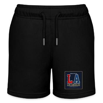 Los Angeles - Kids Organic Sweat Shorts by Stanley/Stella - black - Front