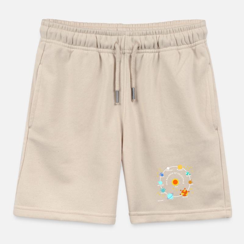 Planets Solar Graphic Planets Solar System Stars Kids Organic Sweat Shorts by Stanley/Stella