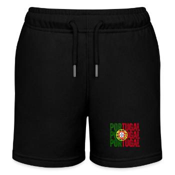 Flagge von Portugal, portugiesischer Stolz - Kinder Organic Joggingshorts Mini Bolter von Stanley/Stella - Schwarz - Vorne
