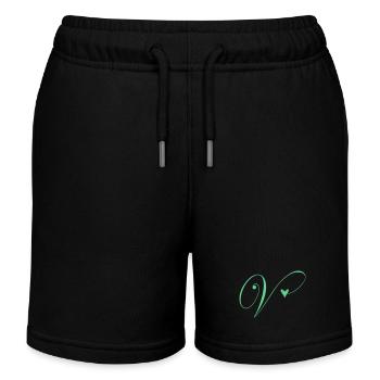 Monogramme V Vigne Coeur - Short de jogging enfant bio Stanley/Stella - noir - Devant