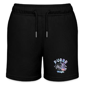 Halloween-Schnurrmagie Lustige Grafik - Kinder Organic Joggingshorts Mini Bolter von Stanley/Stella - Schwarz - Vorne