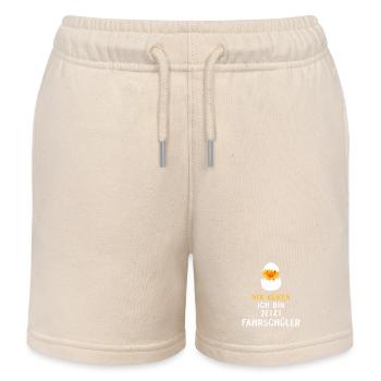 Küken Fahrschüler Auto fahren Fahrschule 18 stolz - Kinder Organic Joggingshorts Mini Bolter von Stanley/Stella - Natur - Vorne