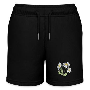 Cottagecore flower moon daisy - Kids Organic Sweat Shorts by Stanley/Stella - black - Front