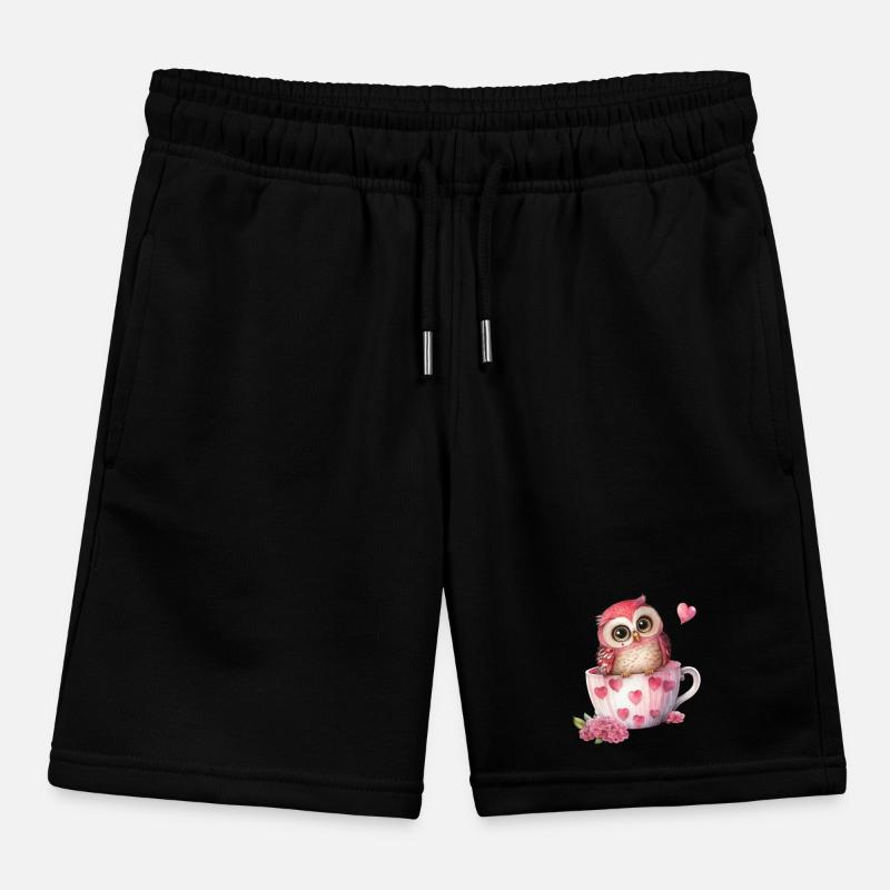 Eule Eulen Kinder Organic Joggingshorts Mini Bolter von Stanley/Stella