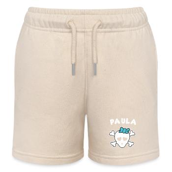 Pirate Paula Design pour les filles et les femmes - Short de jogging enfant bio Stanley/Stella - écru doux - Devant