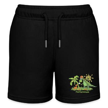 Investigatosaurus - Kinder Organic Joggingshorts Mini Bolter von Stanley/Stella - Schwarz - Vorne
