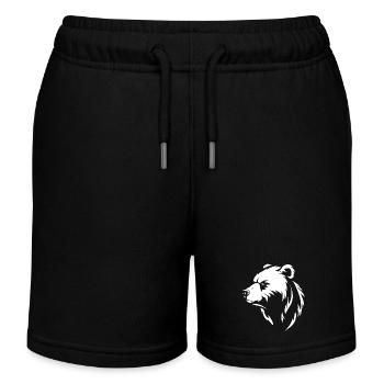 Bear - Kids Organic Sweat Shorts by Stanley/Stella - black - Front
