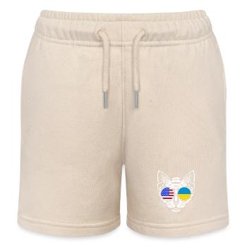 Ukraine - Kids Organic Sweat Shorts by Stanley/Stella - soft Ecru - Front