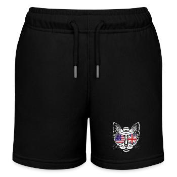 England Englisch - Kinder Organic Joggingshorts Mini Bolter von Stanley/Stella - Schwarz - Vorne