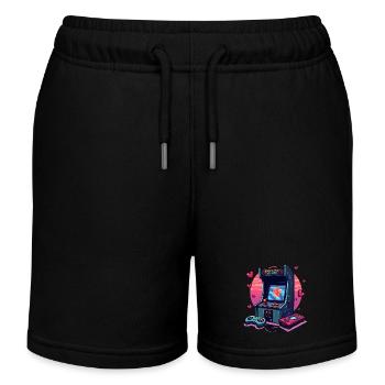 Don't Glitch my Vibe - Spieleautomat Games - Kinder Organic Joggingshorts Mini Bolter von Stanley/Stella - Schwarz - Vorne