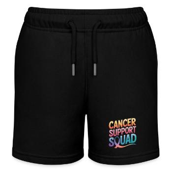 Cancer Awareness Cancer Breast Cancer - Kids Organic Sweat Shorts by Stanley/Stella - black - Front