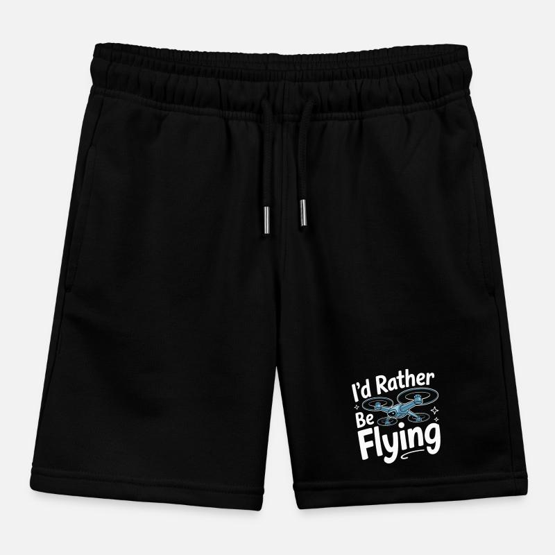 Drones Pilot Quadcopter Drone Kids Organic Sweat Shorts by Stanley/Stella