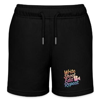 Filmemacher Filmregisseur Kameramann Film - Kinder Organic Joggingshorts Mini Bolter von Stanley/Stella - Schwarz - Vorne