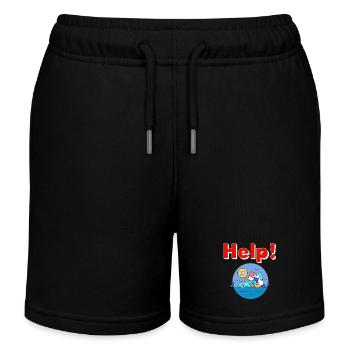 Protection de l’environnement en plastique - Short de jogging enfant bio Stanley/Stella - noir - Devant