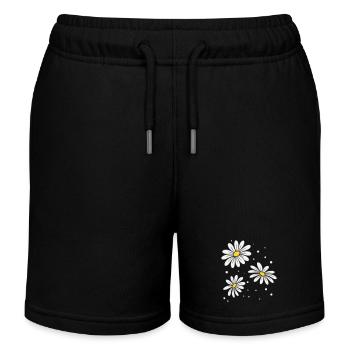 Pois marguerite - Short de jogging enfant bio Stanley/Stella - noir - Devant