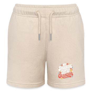 Papy Grand-père Famille Fête des pères - Short de jogging enfant bio Stanley/Stella - écru doux - Devant