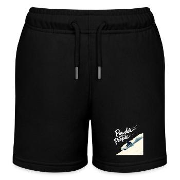 Powder to the People – Snowboard & Powder - Kids Organic Sweat Shorts by Stanley/Stella - black - Front