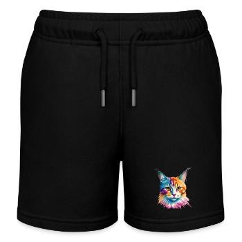 Chat - Short de jogging enfant bio Stanley/Stella - noir - Devant