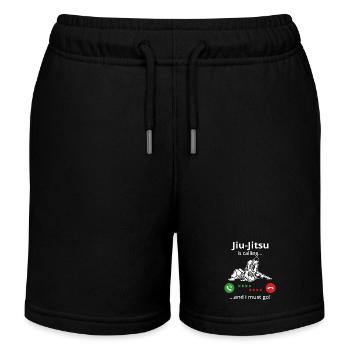 Jiu Jitsu ruft und ich muss gehen - Kinder Organic Joggingshorts Mini Bolter von Stanley/Stella - Schwarz - Vorne