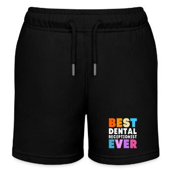 Receptionist Dentist - Kids Organic Sweat Shorts by Stanley/Stella - black - Front