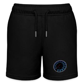 Compteur de vitesse bleu, Tacho - Design - Short de jogging enfant bio Stanley/Stella - noir - Devant