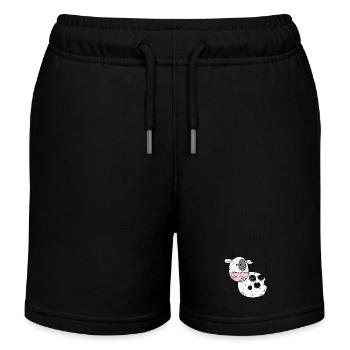 Drôle de vache BD I Enfants Cadeau I Kälbchen - Short de jogging enfant bio Stanley/Stella - noir - Devant