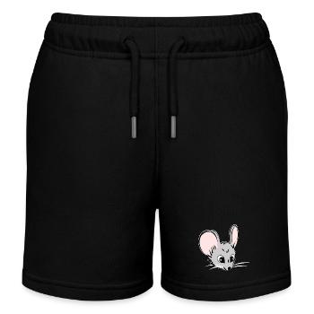 Souris tête de souris - Short de jogging enfant bio Stanley/Stella - noir - Devant