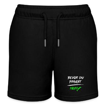 Bevor du fragst NEIN! - Kinder Organic Joggingshorts Mini Bolter von Stanley/Stella - Schwarz - Vorne