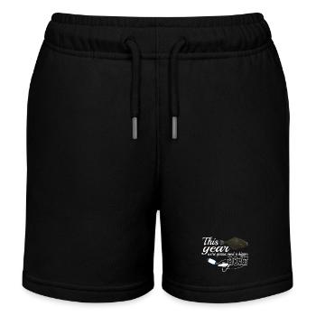 Heilbutt Angler in Norwegen / Island bigger boat - Kinder Organic Joggingshorts Mini Bolter von Stanley/Stella - Schwarz - Vorne