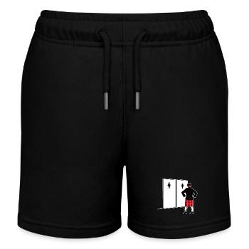 Funny Scotland Kilt Bagpipe Rock Toilett - Kids Organic Sweat Shorts by Stanley/Stella - black - Front