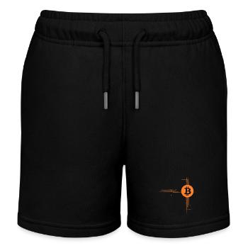 Bitcoin - Kids Organic Sweat Shorts by Stanley/Stella - black - Front