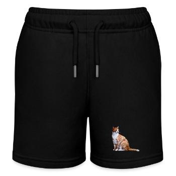 Chat Chat Chat Cat Cats Amour de chat - Short de jogging enfant bio Stanley/Stella - noir - Devant