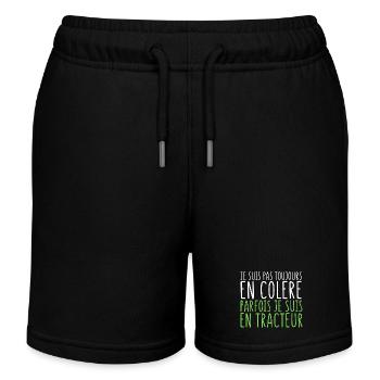 Humour Agriculteur / Humour Agricultrice/ Cadeau - Short de jogging enfant bio Stanley/Stella - noir - Devant
