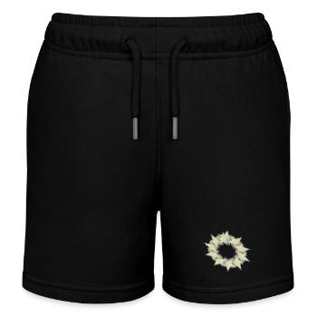 Pattern Star Circle effect - Kids Organic Sweat Shorts by Stanley/Stella - black - Front