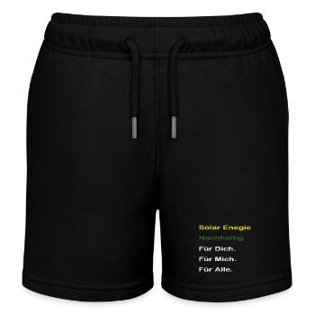 Solar Enegie für alle. Autarker Solarstrom Speiche - Kinder Organic Joggingshorts Mini Bolter von Stanley/Stella - Schwarz - Vorne