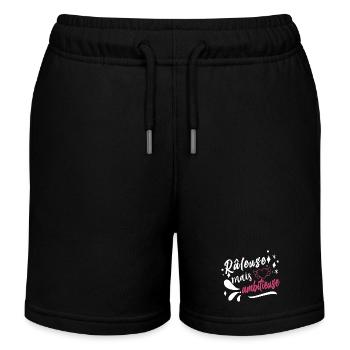 drole Humour humoristique, Râleuse mais ambitieuse - Short de jogging enfant bio Stanley/Stella - noir - Devant
