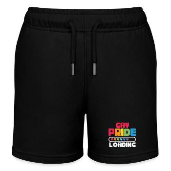 gay pride, LGBT; gay, lesbienne - Short de jogging enfant bio Stanley/Stella - noir - Devant