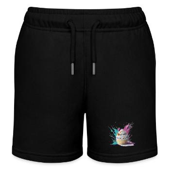 Sweet Cupcake - Kinder Organic Joggingshorts Mini Bolter von Stanley/Stella - Schwarz - Vorne