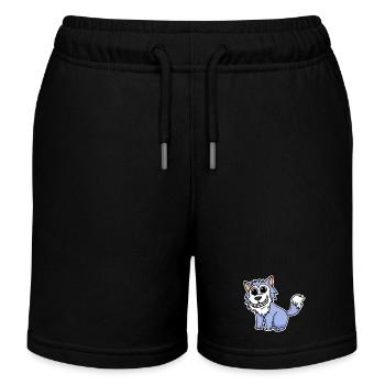 Wolf - Kids Organic Sweat Shorts by Stanley/Stella - black - Front