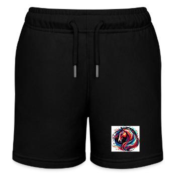 Cheval - Short de jogging enfant bio Stanley/Stella - noir - Devant