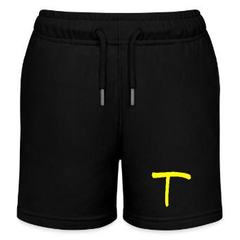 Buchstabe T - Kinder Organic Joggingshorts Mini Bolter von Stanley/Stella - Schwarz - Vorne